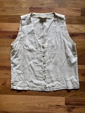 Basic Threads Santa Monica Women's Linen Vest - Size Small